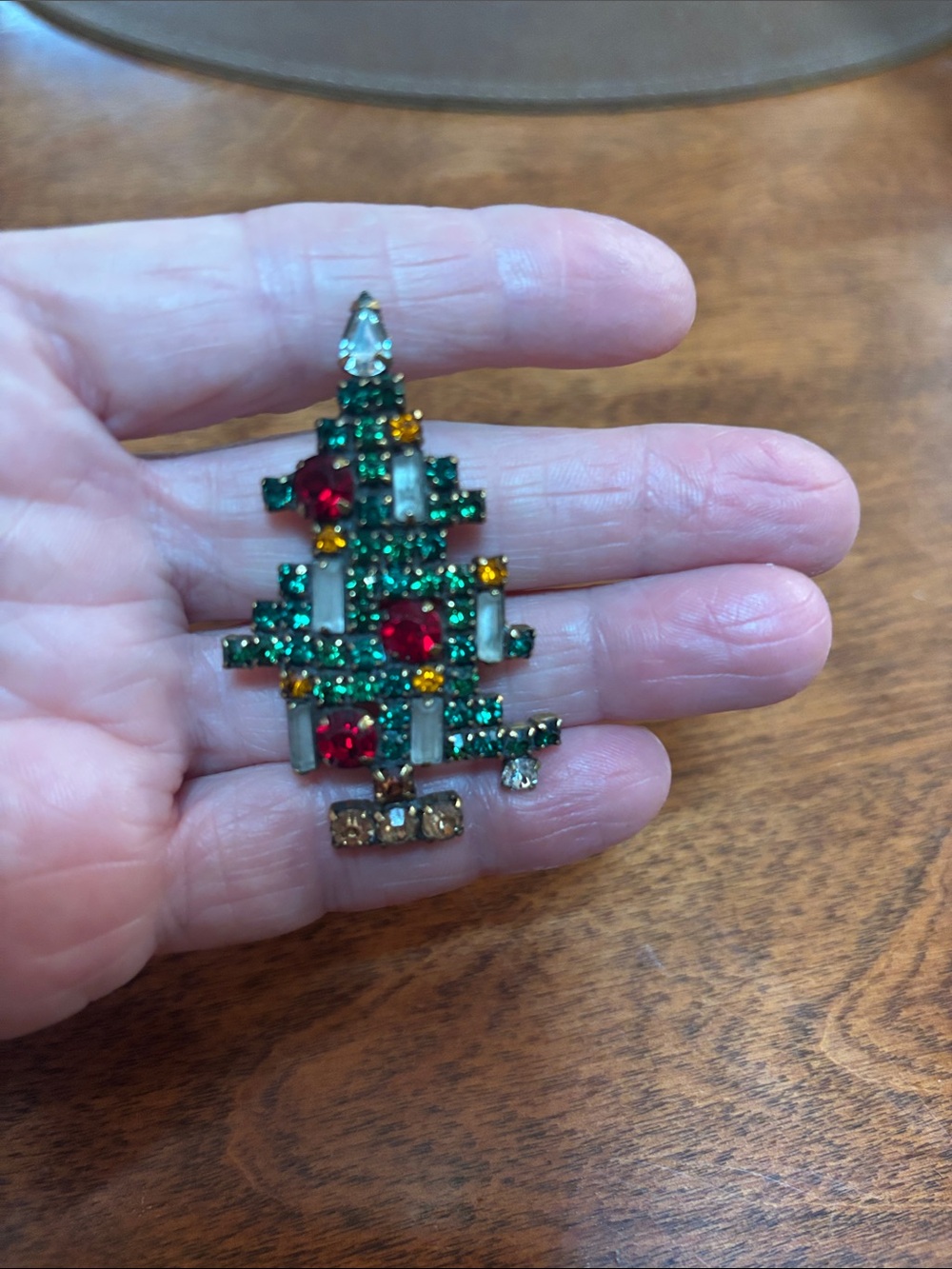 Vintage Albert Weiss Christmas Tree Brooch